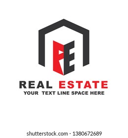 Clean house logo for real estate company