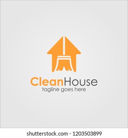 Clean House Logo Template Design