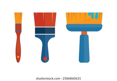 Clean House painter brush Illustration Design And Clip Art