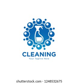 Clean and Housekeeping service logo vector design. Fresh Clean Logo Template Design Vector 