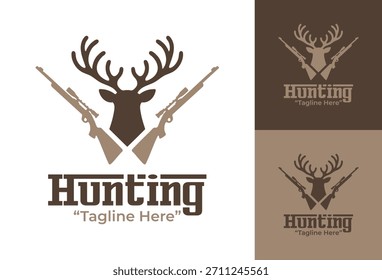 A clean hunting emblem emphasizing precision and natural terrain awareness. Designed for outdoor sports and tracking brands.