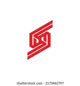 clean HY initial letter logo vector, negative space logo illustration