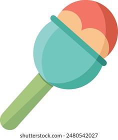 clean ice cream scoop illustration, modern ice cream scoop design