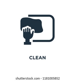 Clean icon. Black filled vector illustration. Clean symbol on white background. Can be used in web and mobile.