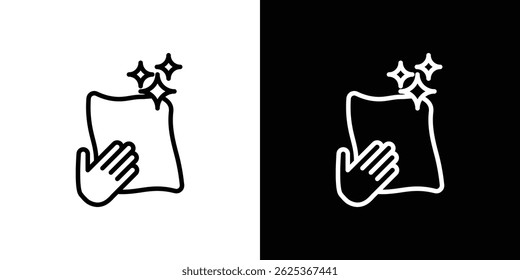 Clean icon concept stroke on white background