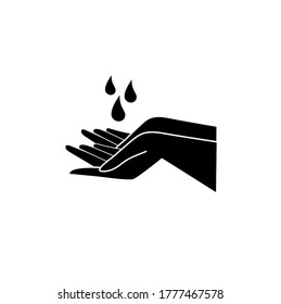 Limpiar la mano del icono. Símbolo de vector