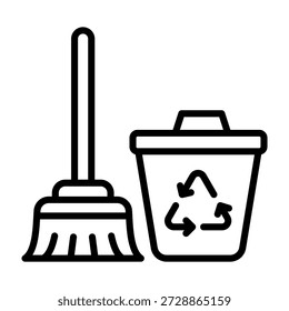 Clean Up Icon Line Style Vector Illustration
