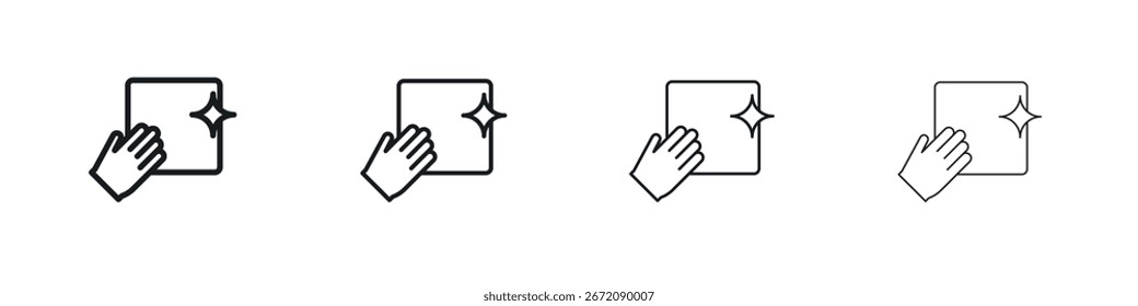 Clean icon. minimal strokes lines for web designs