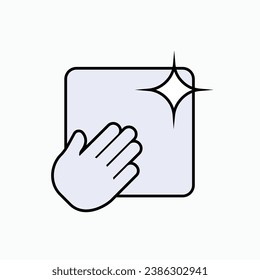 Clean Icon. Object Cleaning, Bright Symbol. 
