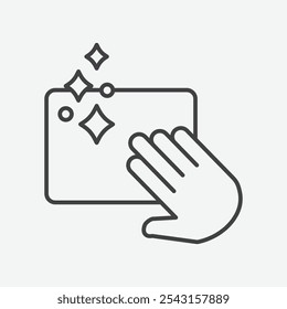Clean icon set. vector illustration.