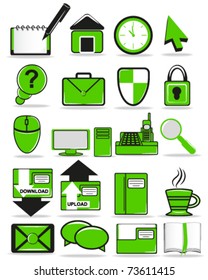 clean icon set for web and business, easy to recolor