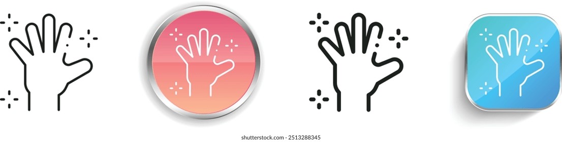 clean icon. Thin Linear, Regular and Button Style Design Isolated On White Background