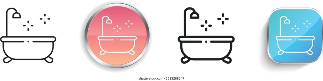 clean icon. Thin Linear, Regular and Button Style Design Isolated On White Background