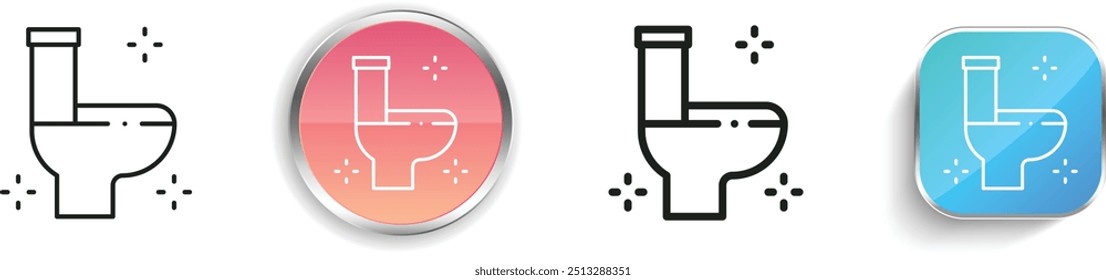 clean icon. Thin Linear, Regular and Button Style Design Isolated On White Background