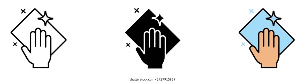 Symbolvektor säubern. Sauberkeit und Hygiene-Symbol. Vektorgrafik.
