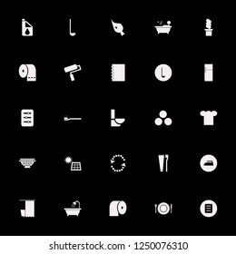 clean icon. clean vector icons set fridge, recycle sign, paint roller and toilet