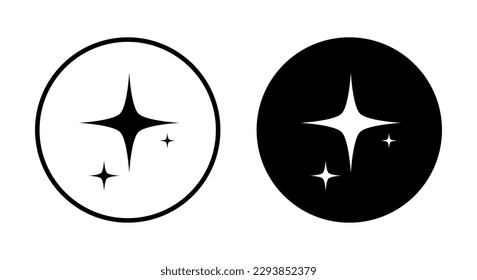 Clean icon vector. Star sparkles concept