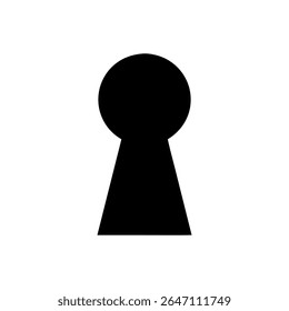 Um vetor de design plano limpo e icônico ilustração de um buraco negro sólido, universalmente simbolizando acesso, segurança, segredos e mistério. Perfeito para conteúdo privado, páginas de login.