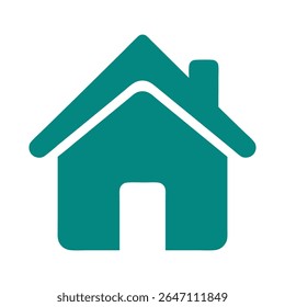 Um vetor de design plano limpo e icônico ilustração de um ícone de casa de chá sólido, universalmente simbolizando casa, propriedade residencial e imóveis. Perfeito para serviços de habitação, listas de propriedades.