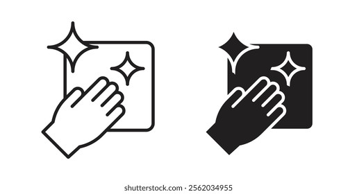 Clean icons in flat and line style set.