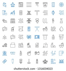 clean icons set. Collection of clean with mobile phone, laundry, airplane, wine bottle, broom, dispenser, tooth paste, beach towel, toilet paper. Editable and scalable clean icons.