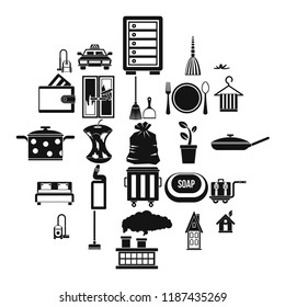 Clean up icons set. Simple set of 25 clean up vector icons for web isolated on white background