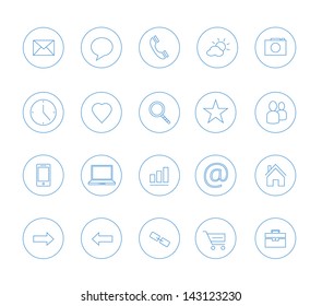 clean icons transparent blue