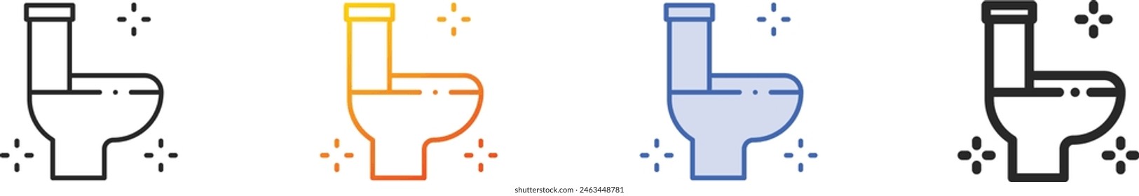 clean icon.Thin Linear, Gradient, Blue Stroke and bold Style Design Isolated On White Background