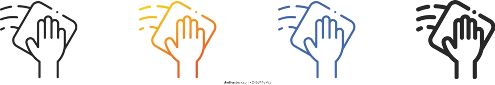 clean icon.Thin Linear, Gradient, Blue Stroke and bold Style Design Isolated On White Background