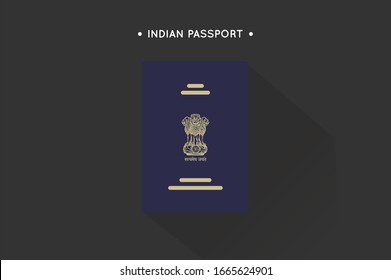 Clean Illustartion of Indian Passport