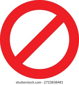 Una Ilustración vectorial roja limpia e impactante de un símbolo de prohibición estándar, comúnmente conocido como un signo "No" o "Prohibido". Este gráfico minimalista de seguridad pública captura los temas esenciales de advertencia, regulación y reglas municipales, lo que lo convierte en un activo de alto valor para las industrias de equipos industriales, manuales de seguridad y gestión de instalaciones. El diseño cuenta con un borde circular rojo grueso con una barra diagonal, lo que garantiza el reconocimiento inmediato como un símbolo universal para actividades restringidas o peligros. El Vector escalable de alta calidad es una opción ideal para las máquinas cortadoras de vinilo utilizadas para producir calcomanías de precaución para maquinaria, etiquetas de Identificación de almacén y pegatinas personalizadas para planificadores de obras de construcción. Conceptualmente, las imágenes representan la preparación, la protección y el papel vital de las reglas organizacionales en entornos metropolitanos de alta densidad. El color rojo intenso garantiza una alta visibilidad en varias aplicaciones, incluidos los folletos de seguridad impresos, las tarjetas de visita para los inspectores del sitio y los recursos digitales para los App de supervisión de las instalaciones. Este activo proporciona una visión profesional y clara para los diseños relacionados con la seguridad pública y la ingeniería comercial, asegurando que el mensaje universal de precaución se comunique de manera efectiva tanto en medios digitales como físicos. La maestría artesanal garantiza que la precisión geométrica permanezca nítida en cualquier dimensión.