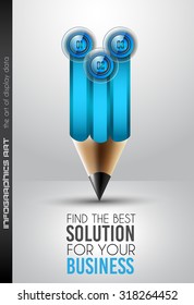 Clean Infographic Layout Template for data and information analysis with a number of solutions available. Ideal for product presentation, item ranking, ideas evaluation and so on.