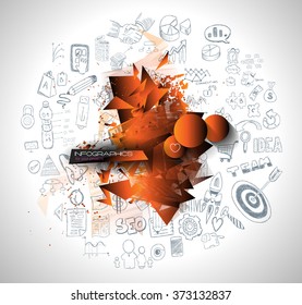 Clean Infographic Layout Template for data and information analysis with a number of solutions available. Ideal for product presentation, item ranking, ideas evaluation and so on.