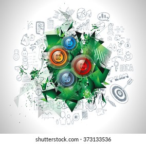 Clean Infographic Layout Template for data and information analysis with a number of solutions available. Ideal for product presentation, item ranking, ideas evaluation and so on.