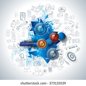 Clean Infographic Layout Template for data and information analysis with a number of solutions available. Ideal for product presentation, item ranking, ideas evaluation and so on.