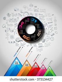 Clean Infographic Layout Template for data and information analysis with a number of solutions available. Ideal for product presentation, item ranking, ideas evaluation and so on.