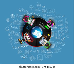 Clean Infographic Layout Template for data and information analysis with a number of solutions available. Ideal for product presentation, item ranking, ideas evaluation and so on.