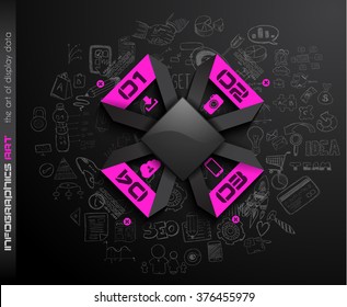 Clean Infographic Layout Template for data and information analysis with a number of solutions available. Ideal for product presentation, item ranking, ideas evaluation and so on.