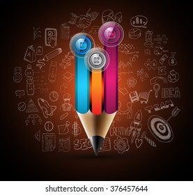 Clean Infographic Layout Template for data and information analysis with a number of solutions available. Ideal for product presentation, item ranking, ideas evaluation and so on.