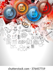 Clean Infographic Layout Template for data and information analysis with a number of solutions available. Ideal for product presentation, item ranking, ideas evaluation and so on.