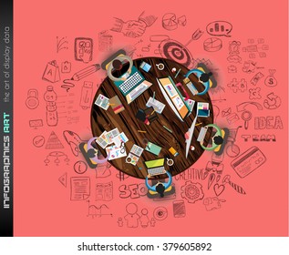 Clean Infographic Layout Template for data and information analysis with a number of solutions available. Ideal for product presentation, item ranking, ideas evaluation and so on.