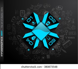 Clean Infographic Layout Template for data and information analysis with a number of solutions available. Ideal for product presentation, item ranking, ideas evaluation and so on.