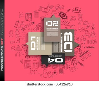 Clean Infographic Layout Template for data and information analysis with a number of solutions available. Ideal for product presentation, item ranking, ideas evaluation and so on.