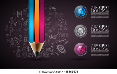 Clean Infographic Layout Template for data and information analysis with a number of solutions available. Ideal for product presentation, year production reports and so on.