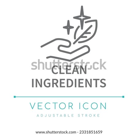 Clean Ingredients Food Vector Line Icon