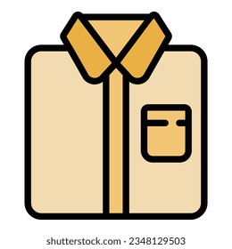 Clean ironing cloth icon outline vector. Iron board. House electric color flat