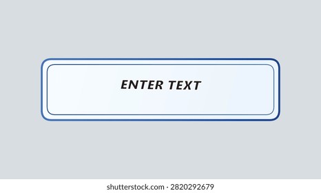 A clean, isolated minimalist text input box featuring a dashed outline and placeholder text 'Enter Text' on a white background, ideal for web design and UI concepts.