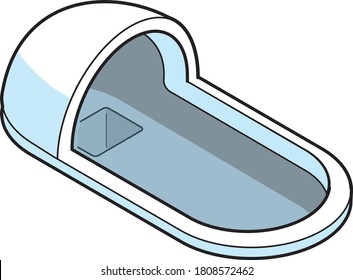 Clean Japanese style flush toilet