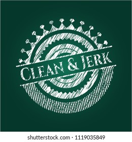 Clean & Jerk chalkboard emblem