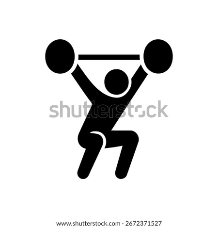 Clean and Jerk Icon Isolated On White Background